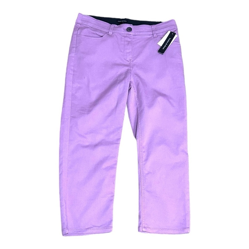 Violets & Roses Lavender Cropped Pants Size 4/27 NWT